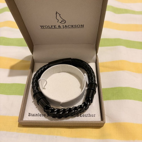 Men's bracelet Wolfe&Jackson new, black