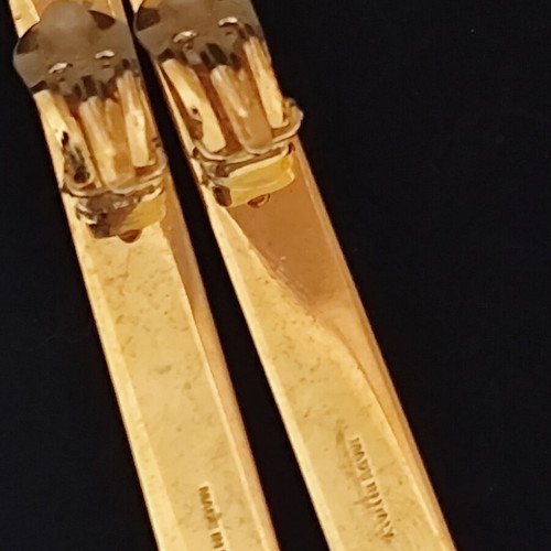 Dsquared2 clip-on earrings gold brass like new
