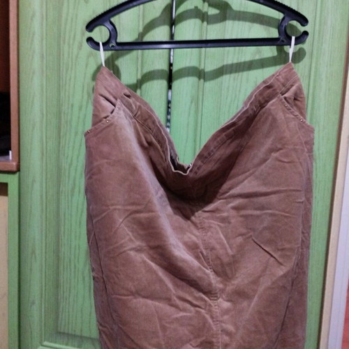 Corduroy skirt brown midi winter size 64 ORIS like new
