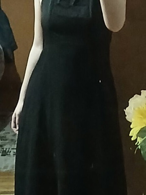 Summer dress black new, size S 36 8, with zipper