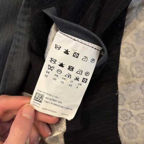 Hugo Boss tailored wool blazer women's jacket like new, dark gray