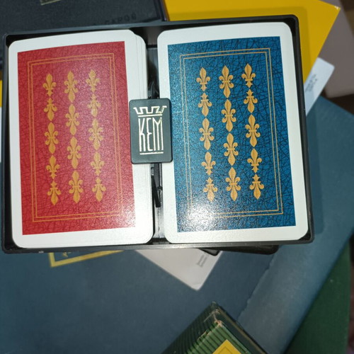 Kem double deck playing cards like new with original case