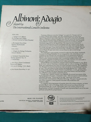Albinoni: Adagio classical vinyl record