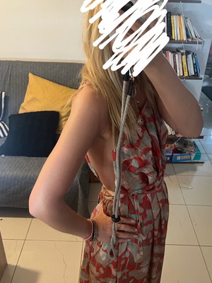 Nidodileda μπλούζα φόρεμα σαν καινούργιο, one size, μπεζ πορτοκαλί