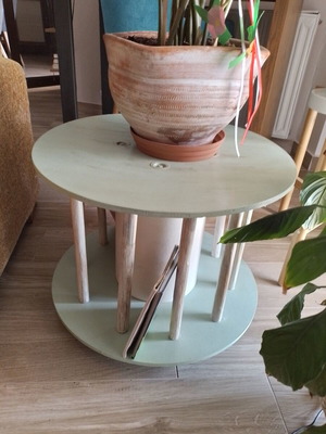 Handmade spool coffee table, new