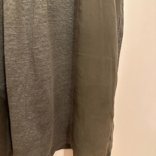 Stefanel dress used, XS, grey-olive, linen and silk