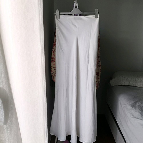 Vassia Kostara maxi mermaid skirt like new, white