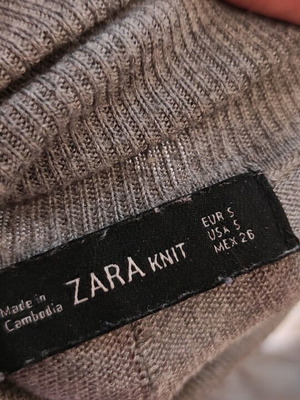 Zara Knit gray turtleneck sweater used, thin and soft, size S