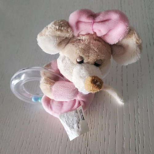 Plush mouse rattle like new