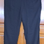 ZARA BASIC Black Pleated Elastic-Waist Tapered Trousers, Size Medium