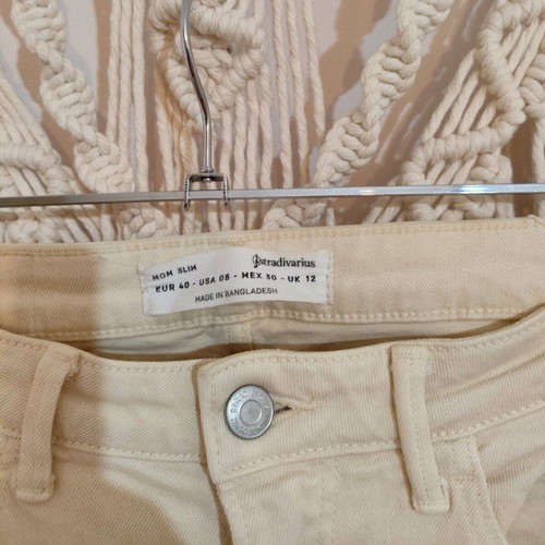 Stradivarius beige mom jeans like new, size L