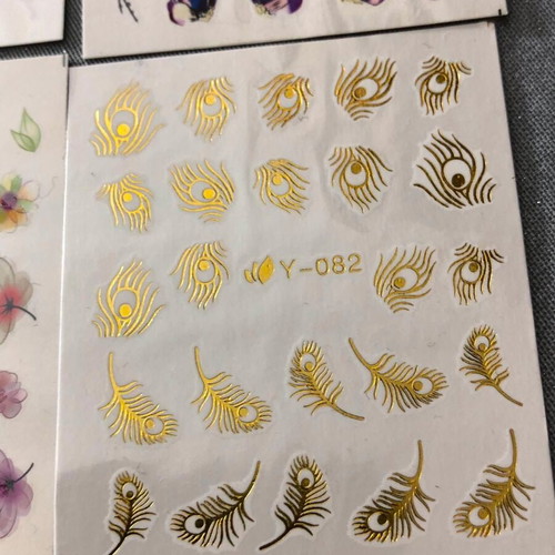 Water Nail Stickers Set of 4 New Full Nail