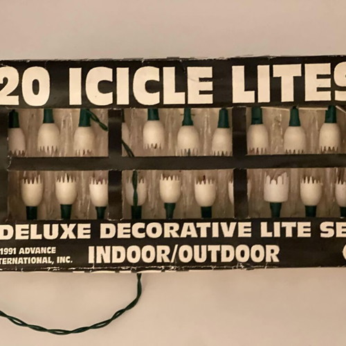 Christmas multicolor Delux icicle lights vintage 1991, 20 collectible