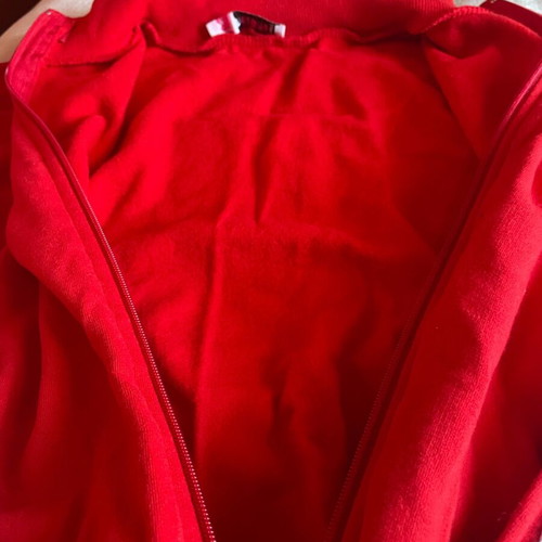 Noa & noa red cardigan size M like new with white details