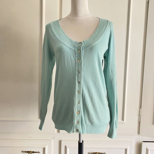 BSB women's thin knitted cardigan used, mint color, size L