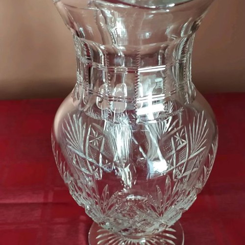 Crystal Pitcher with Engraving like new