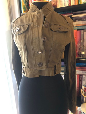 Military Cropped Jacket Thesis σαν καινούργιο σε χακί απόχρωση