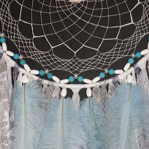 Dreamcatcher 27 new with cotton, wooden and acrylic beads