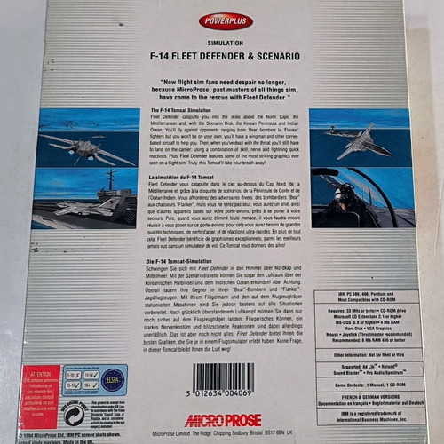 Fleet Defender PC game like new, simulation, Microprose