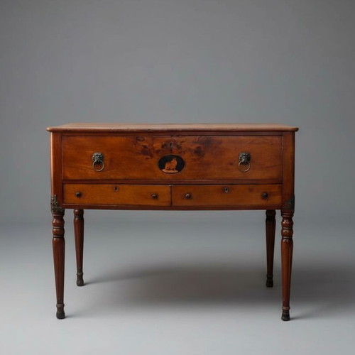 Antique Italian Secretaire Desk 1790–1820, handmade, used