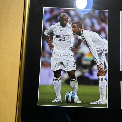 Roberto Carlos & David Beckham Real Madrid Tribute Poster new