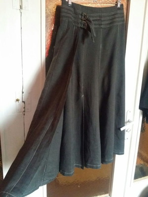 Zara Basic linen skirt size M like new, dark gray