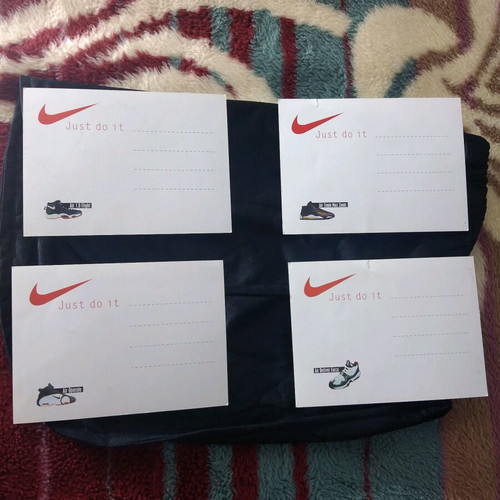 Nike postcard and Adidas card with autographs like new, 90s