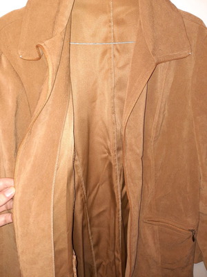 Camel brown suede jacket used without lining