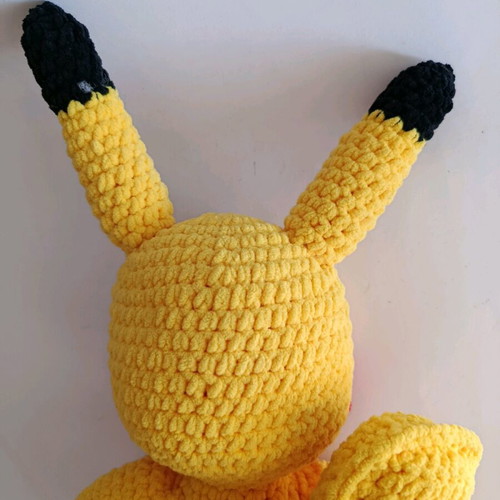 Pikachu handmade knitted doll 30 cm like new