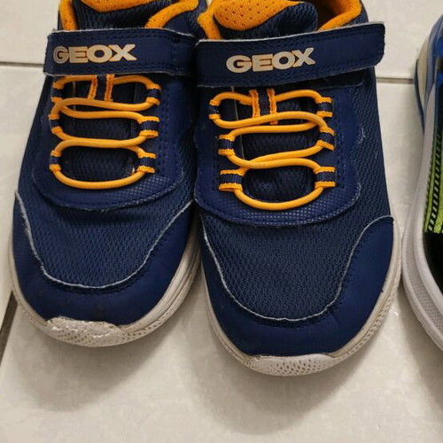 Geox and Skechers kids' athletic shoes used, size 30 multicolor