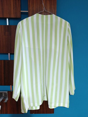 Vintage striped summer blazer like new, size 2, white and green