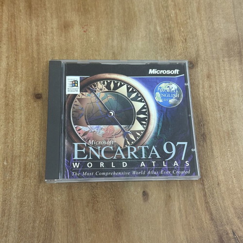 Microsoft Encarta 97 World Atlas CD used, World English Edition