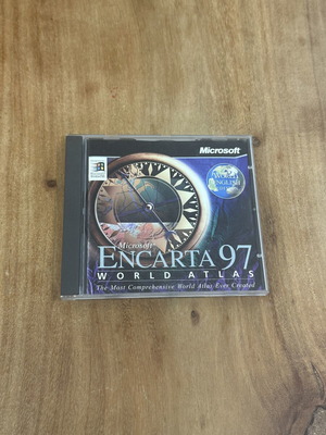 Microsoft Encarta 97 World Atlas CD used, World English Edition