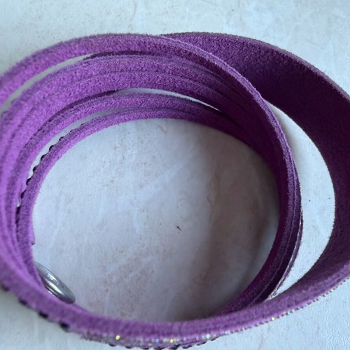 Swarovski Slake Duo PurpleSoft Wrap bracelet like new, purple