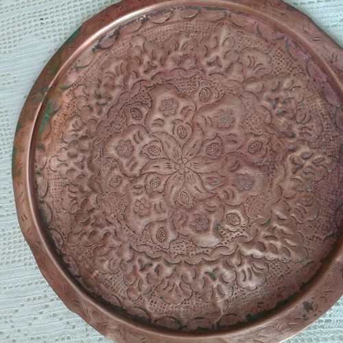 Copper tray used, Ioannina technique, 30 cm