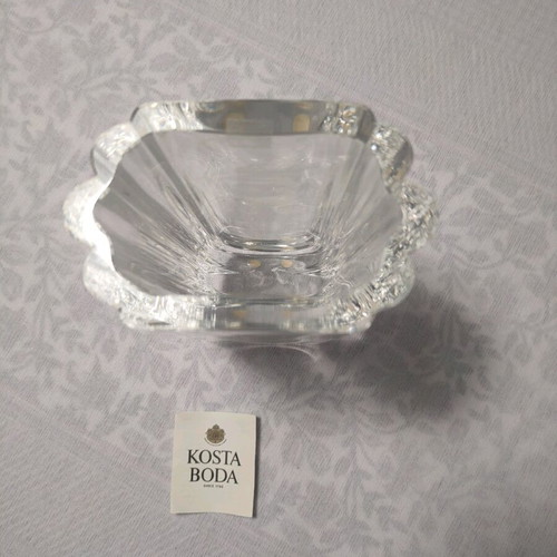 Kosta Boda crystal vase new, 23 cm height