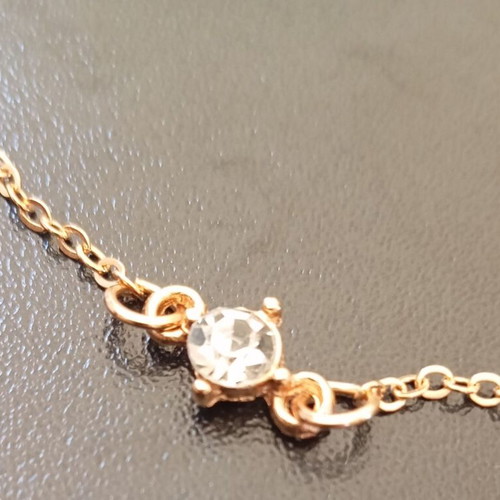 Steel bracelet new gold-colored with adjustable clasp