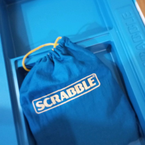 Junior Scrabble used with pouch and double-sided board