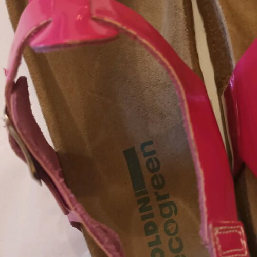 Girls' leather sandals like new, size 34, pink