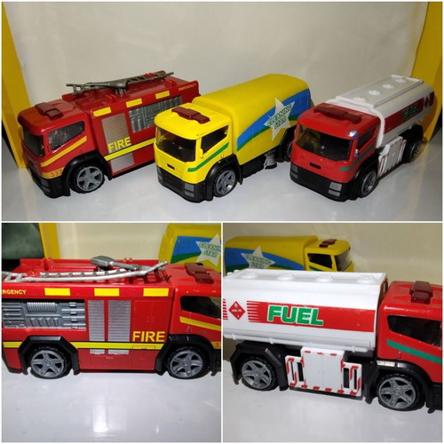 Teamsterz Street Kingz 1:43 HTI toy cars set, Fire Emergency, Fuel, Cleaning Star