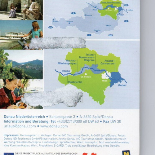 Donau Nieder - Osterreich map new