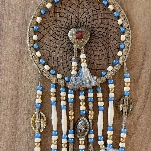 Handmade Dreamcatcher with Beads and Feathers, like new