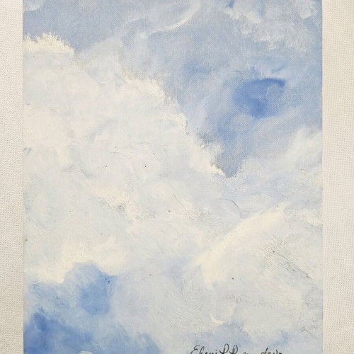 Painting Clouds of Course oil on canvas like new