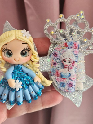 Hairbows new, white and blue