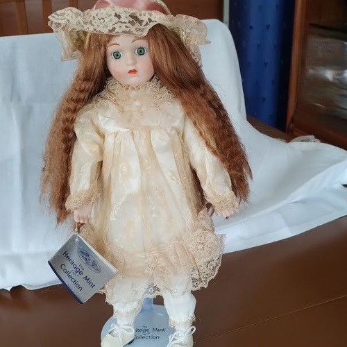 Porcelain doll Megan 40cm new Heritage Mint