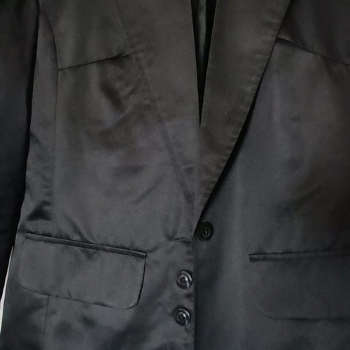 Satin jacket used, black with back design