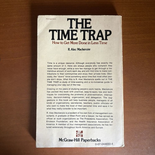 The Time Trap book like new