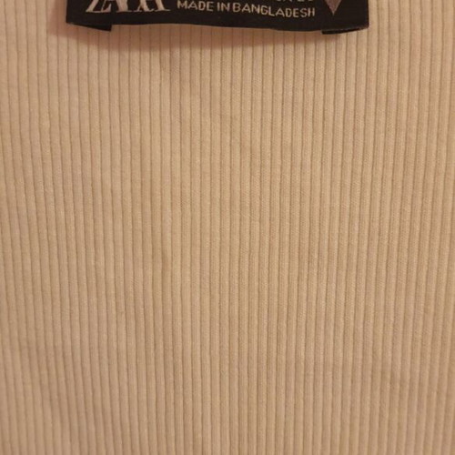 Zara small crop cotton top like new, white, size S