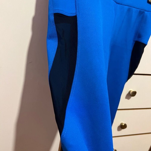Pink Woman leggings with bustier like new, black and blue
