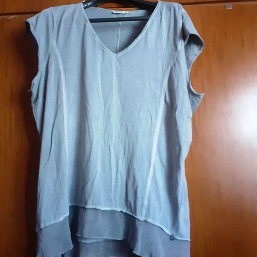 Olive blouse long loose size L like new
